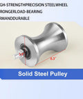 Industrial Cable Pulley System For Large Scale Laying With 6.3 Inch Steel Sheaves And 4000 Pound Capacity, Solid Steel Pulley