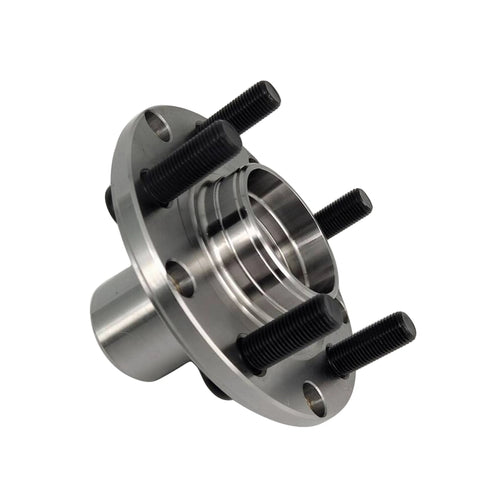 Front Wheel Hub And Bearing Kit With Seals And Retaining Clip Nut 2 Piece Replacement Set For Subaru Legacy Outback Impreza Forester And Baja 1990 To 2004 Without ABS, showing product front view