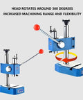 Real Deal 0.5 Ton Heavy Duty Workhorse Arbor Press For Leather Crafting And Metalworking Ductile Iron Manual Punching Machine with rotating head design.