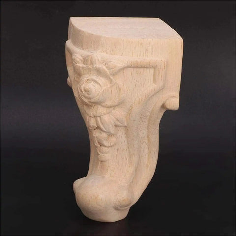 Carved wooden furniture leg from Four Pcs Wooden Furniture Legs For Cabinets And Sofas Carved Table Feet Replacement Easy Install