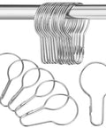 150 Pcs No Fuss Gourd Shaped Shower Curtain Hooks Rustproof Glide Roller Hanging Rings for Bathroom Rod Durable Easy Slide Curtain Buckles