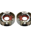 Badass Electric Trailer Brake Assembly Pair Built To Hustle Rock Solid Grip For Eight Thousand Pound Axles showing two complete brake units.