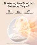 Heated Wearable Breast Pump With App Control For Hands Free Pumping Thirty Percent More Output HeatFlow Technology Delivers Spa Like Warmth And Clog Prevention For Busy Moms On The Go, clear wearable pump