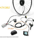 Waterproof E Bike Extension Cable Kit For Throttle Brake Sensor Display And Controller With 1 To 4 Extension Cable layout