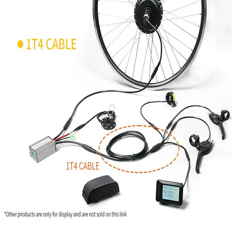 Waterproof E Bike Extension Cable Kit For Throttle Brake Sensor Display And Controller With 1 To 4 Extension Cable layout