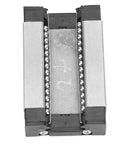 Top view of MGN12H Black Miniature Linear Rail Guide 12mm Width with Slide Block for precision equipment.