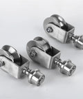 Three Beefy Heavy Duty Track Wheel Caster For Sliding Gates, 304 Stainless Steel, U Type, 2In 2.5In 3In sizes, rust resistant