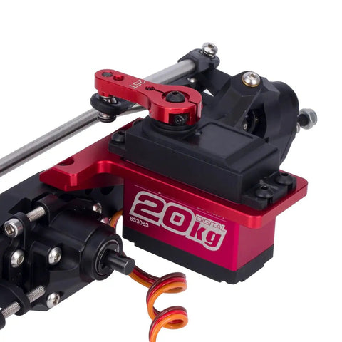 Beefy Aluminum 1/10 RC Servo Mount Low Center Of Gravity For Capra F9 Offset Front Portal Axle, CNC Machined, black component
