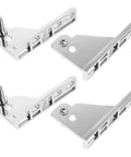 Heavy Duty Refrigerator Door Hinges Stainless Steel Built To Last Rotatable Hinges For Display Cabinets And Freezers Smooth Open And Close High Reliability Commercial Grade Durable Easy Install, stainless steel pair