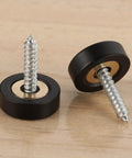 Solid Brass Screw Cover Caps Black Finish 0.6 Inch Diameter 15.3 Mm 20 Pack With Screws And Washers For Flat Head Self Tapping Screws Sizes 6 8 10 Sign And Advertising Hardware For Mirrors