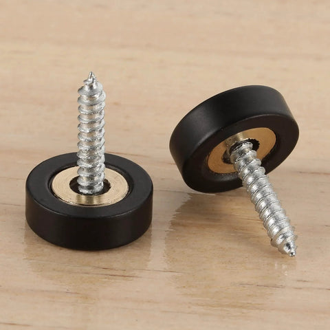 Solid Brass Screw Cover Caps Black Finish 0.6 Inch Diameter 15.3 Mm 20 Pack With Screws And Washers For Flat Head Self Tapping Screws Sizes 6 8 10 Sign And Advertising Hardware For Mirrors