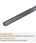 Carbide Chucking Reamer 0.1245 Inch Diameter 3.162mm Straight Flute Straight Shank Tool with no coating and straight flutes