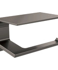 Pivotal Black Stainless Toilet Paper Holder With Shelf For Phone And Wipes, Built To Last Single Post Bathroom Organizer