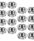 16 Piece Stainless Steel Recessed Round Drawer Pulls Set For Wardrobes And Dressers No Fuss Easy Install Hidden Hardware Low Profile Flush Cabinet Handles For Doors Sleek Durable Furniture Accessory
