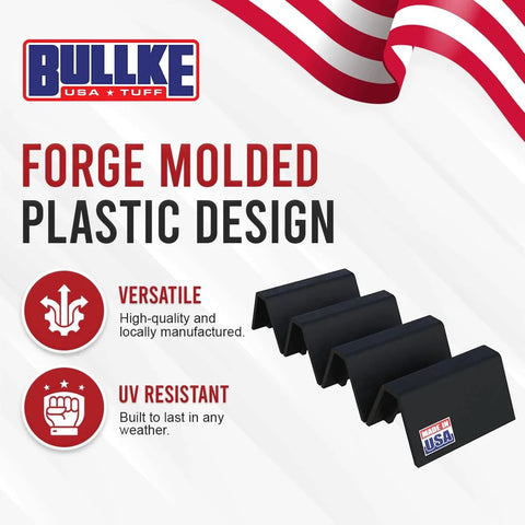 BULLKE rooftop pipe support cradle, 6 in, heavy-duty, recycled plastic, USA-made, 4-pack