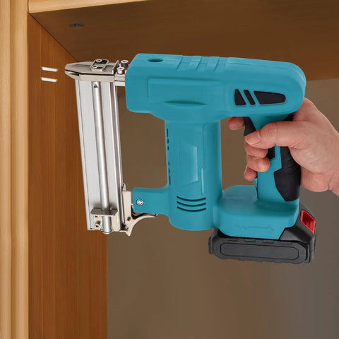 Top Shelf 20V Cordless Brad Nailer Kit With 15Ah Battery Charger Provides Strong 2 In 1 Finish Nail Performance For Upholstery Carpentry And Weekend Warrior Diy Tasks Guarantees Smooth Shooting Reliability On Demand