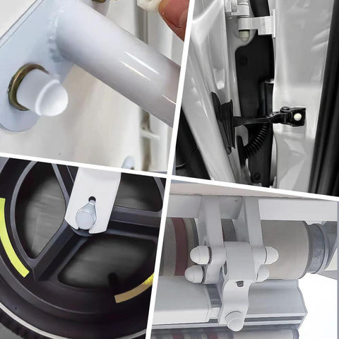 197 Piece White Plastic Bolt Covers Set For Hex Bolts M4 To M12 installed on furniture and automotive equipment