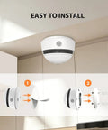 Top Shelf Smoke Detectors And Emergency Fire Alarms Built For Instant Photoelectric Monitoring easily installed on kitchen ceiling.