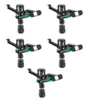Adjustable Lawn Sprinkler Set with Rotating Angle Nozzles, Durable Female Thread Design, 5 Piece DIY Friendly Outdoor Irrigation Kit