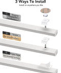 Ultra Thin Under Cabinet LED Lights With Motion Sensor Plug In Indoor 16 Inch 500 Lumen 12V Super Bright No Fuss Cool White 6000K installation options