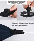 Heavy Duty Tarp Clamps With Lock Grip For Awnings And Outdoor Gear, 60 MPH Wind Resistant Clips shown in use on fabric