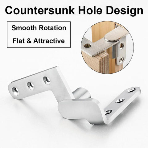 Stainless Steel Pivot Door Hinge Beefy Heavy Duty Hidden Door Hinges for Wooden Doors shown with countersunk design