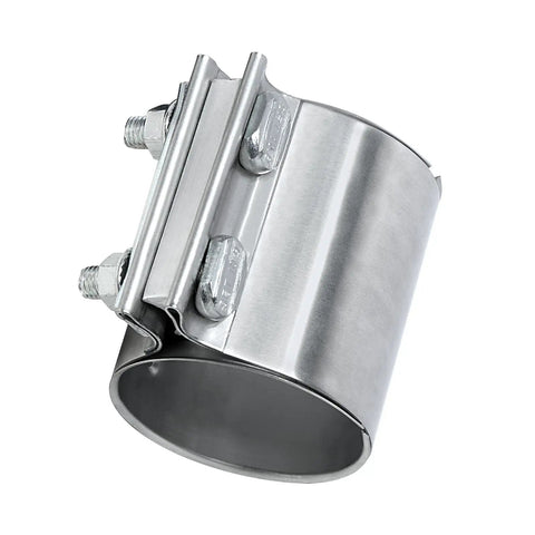 Beefy 2.75 Inch Exhaust Clamp Butt Joint Band Clamp Sleeve Coupler In 304 Stainless Steel Double Layer Durable Design
