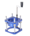 Precision Adjustable Router Table With 0 To 54mm Lift System And Sturdy Aluminum Base for 64 To 65mm routers, blue mounting fixture.
