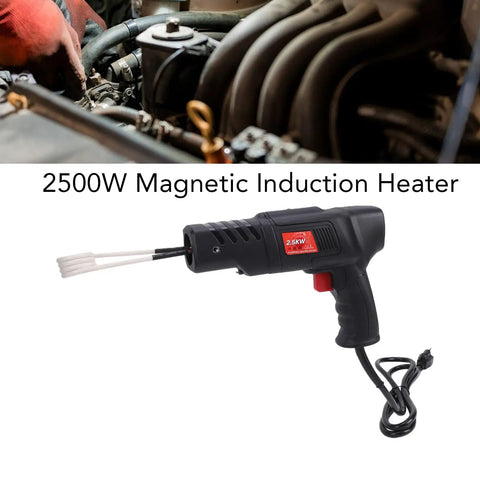 Beast Mode Induction Heater Delivers 25 KW Of Raw Power In 25 Seconds With Four Coils To Zap Rust Off Stubborn Bolts Nuts And Bearings Flamelessly Making Jammed Tasks A Piece Of Cake For Daily Grind Mechanics with black and red design in auto repair setting.