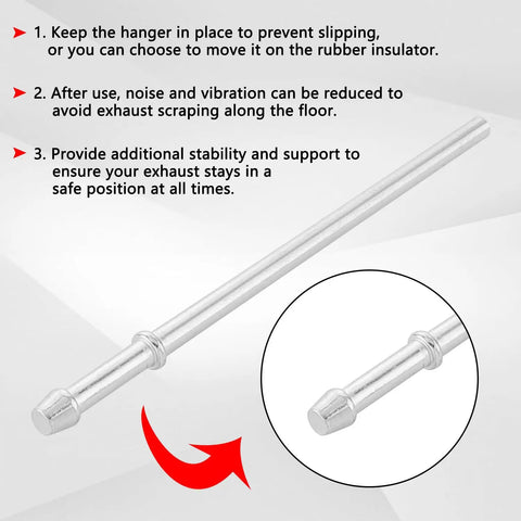 Straight rod from Universal Exhaust Hanger Kit with Weld On Rods, 9.7 in long, 3/8 in thick zinc-plated low carbon steel for auto support