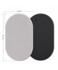 Big Time Heavy Duty Furniture Sliders 16 Piece Set Large Oval Floor Glide Pads, 9.5x5.8 inches, beige and black for smooth moving.