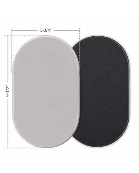 Big Time Heavy Duty Furniture Sliders 16 Piece Set Large Oval Floor Glide Pads, 9.5x5.8 inches, beige and black for smooth moving.