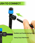Drip Irrigation System 230Ft Garden Watering Kit With Quick Connect Fittings, Adjustable Drip Emitters close-up view.