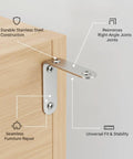 Sturdy L Shaped Corner Brace For Wobbly Chairs And Tables Stainless Steel Support Bracket In Silver Finish That Fixes Loose Joints