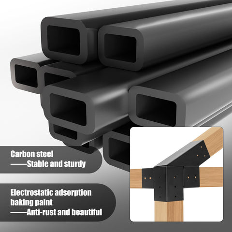 30 Degree Slanted Pergola Bracket Kit for 4x4 Wood Pergolas, Easy Install, Weatherproof Mounting Brackets for Carports, Gardens and More