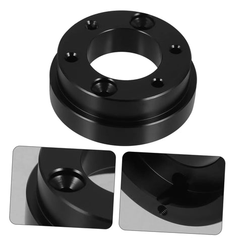 Sturdy Racing Wheel Adapter For Cars, Steering Wheel Riser Plate with heavy-duty metal build, close-up details view