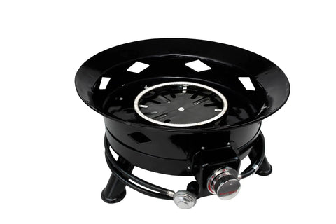 Smokeless 24 Inch Propane Fire Pit With Self Igniter 58K BTU Portable Outdoor Firebowl without cover and carry straps