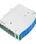 Beefy 24V DC Power Supply Dual Output 120W For DIN Rail Mount, 100-240VAC Input, 24VDC 5A Output, Blue Enclosure