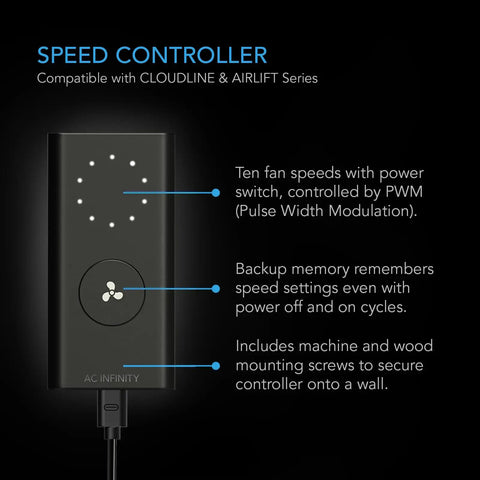 PWM speed controller for Airlift 12 Inch Shutter Exhaust Fan With 10 Speed PWM Controller Energy Efficient EC Motor Wall Mount