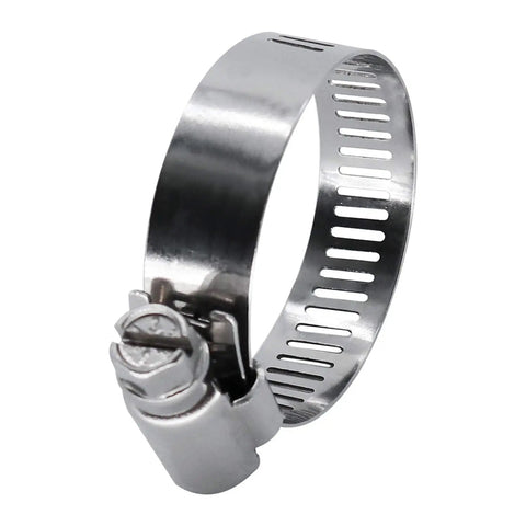 1.5 Inch Worm Gear Hose Clamp Set Full Stainless Steel 1/2 Inch Band Fits 27mm To 51mm Hoses SAE 24 Size Heavy Duty Ready For Cars, Buses