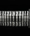 Oscarbide 13-piece annular cutter set with Weldon shanks; diameters 7/16-1-1/16 in, 1 in depth, includes two pilot pins.