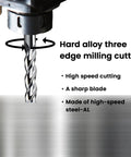 3/16-Inch 3-Flute Carbide Square End Mill Set Of 5 For Machining Alloy Steel, Aluminum Alloy, And Copper Alloy With Low Vibration