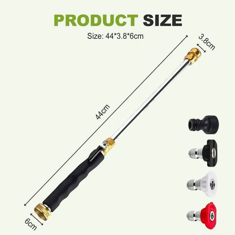 Power Washer Nozzle For Garden Hose With Three Interchangeable Sprays For Fast Car Wash Patio And Garden Cleanup Adjustable