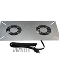 220 CFM Stainless Steel Crawl Space Vent Fan Kit With Dual Fans, Dehumidistat And Thermostat, heavy duty air exchange system