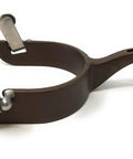 Ladies Antique Brown Western Spurs With 1 Inch Steel Band Silver Overlay Trim 2 Inch Raised Shank For Control One And A Quarter Inch Brown Steel Rowels For Smooth Engagement Comfortable 3 Inch Opening