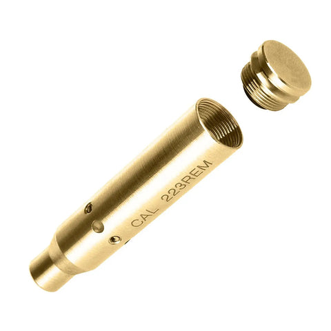 Laser Bore Sight For 223 5.56mm Red Dot, brass construction, includes cap, for AR optics fast zeroing setup.