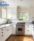 Modern kitchen with white cabinets featuring Six Pack Drawer Cup Pulls For Cabinets And Dressers In Oil Rubbed Bronze 3 Inch Hole Centers Durable Zinc Alloy Furniture Hardware Handles For Kitchen Cabinets Wardrobes Desks And Bookcases.