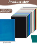 PLIGREAT 12-color marking paper sheets for laser engraving; 39x27 cm, one per color, blue example, scraper included.