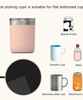 Dual Temp Smart Coffee Mug Warmer With Gravity Touch Sensor And Automatic Power Cut Locks In That Daily Heat Straight Up For Your Desk Featuring Quiet Operation Compact Flat Bottom Base with various cup types.