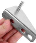 Close-up of 2 Pack Fridge Hinges For Refrigerator And Freezer Door Replacement With Stainless Steel 35mm Mount Rubber Cap